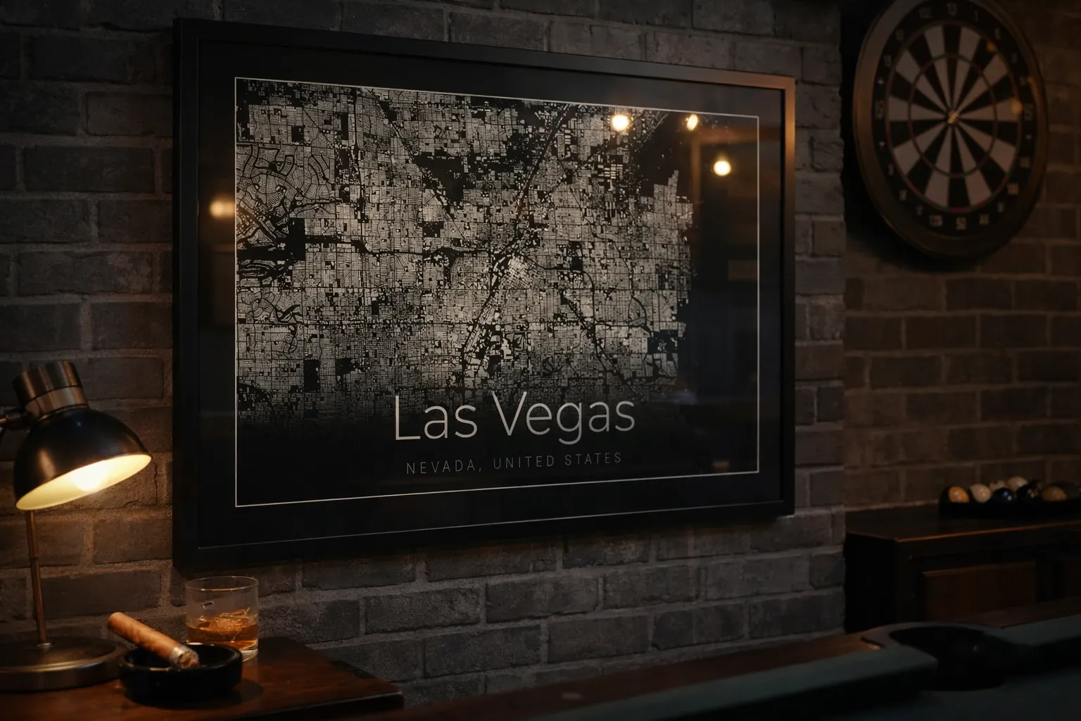 Las Vegas building footprint map print